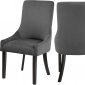 Demi Dining Chair 723 Set of 2 Grey Velvet Fabric by Meridian