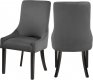 Demi Dining Chair 723 Set of 2 Grey Velvet Fabric by Meridian