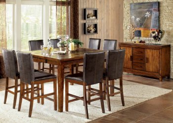 Brown Finish Modern Counter Height Dinette Table w/Options [CTCDS-TBLDA550PT]