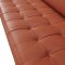 Hampton Sectional Sofa in Pumpkin Premium Leather by J&M