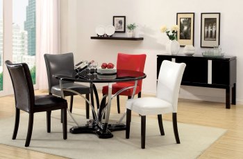 CM3177BK Belliz 5Pc Dinette Set w/Black Table & Options [FADS-CM3177BK Belliz]