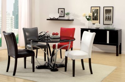 CM3177BK Belliz 5Pc Dinette Set w/Black Table & Options