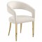 Tevlin Dining Table 108261 in White & Gold by Coaster w/Options