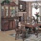 Brown Finish Classic 7Pc Dining Set w/Optional Buffet