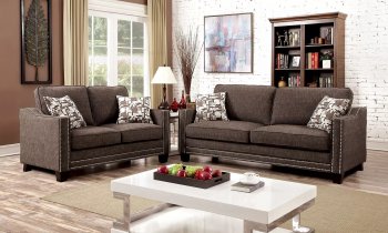 Kerian Sofa CM6157BR in Brown Fabric w/Options [FAS-CM6157BR-Kerian]