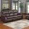 Cranley Motion Sofa 9700BRW - Brown Bonded Leather - Homelegance