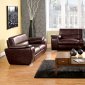 SM6021 Dinar Sofa in Dark Chocolate Bonded Leather w/Options