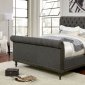 Hoven Bed CM7889 in Gray Linen-Like Fabric