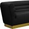 Bellini Sofa 669 in Black Velvet Fabric by Meridian w/Options