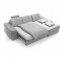 Coco Sectional Sofa in Grey Full Leather by ESF w/ Bed & Storage