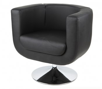 Bliss Swivel Chair in Black Leatherette by Whiteline Imports [WLCC-Bliss Black]