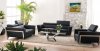 S809-B Sofa in Black Leather by Pantek w/Optional Items