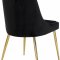 Karina Dining Chair 783 Set of 4 Black Velvet Fabric by Meridian