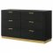 Caraway Bedroom Set 5Pc 224781 in Black by Coaster