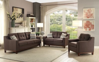 Stellan Fabric Sofa 52840 in Brown Linen by Acme w/Options