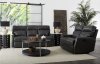 Daphne Motion Sofa in Charcoal Leather Match by Klaussner