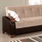 Rosso Sofa Bed in Light Coffee Microfiber by Rain w/Options