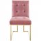 Privy Dining Chair Set of 2 in Dusty Rose Velvet by Modway