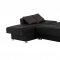 Lego Sectional Sofa Convertible in Black Bonded Leather by Rain