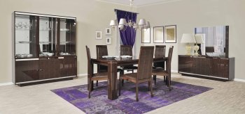 Status Caprice Brown High Gloss Modern Dining Table by ESF [EFDS-Status Caprice]