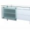 Ema Buffet in High Gloss White w/Glass Top by Whiteline Imports