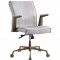 Attica Office Chair 92484 Vintage White Top Grain Leather -Acme