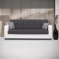 Lego Sofa Bed in Grey Microfiber by Rain w/Optional Items