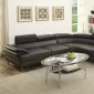 F6969 Sectional Sofa in Espresso Faux Leather by Boss