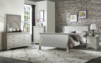 Louis Philippe III Bedroom Set 5Pc 26700 in Platinum by Acme [AMBS-26700-Louis Philippe III]