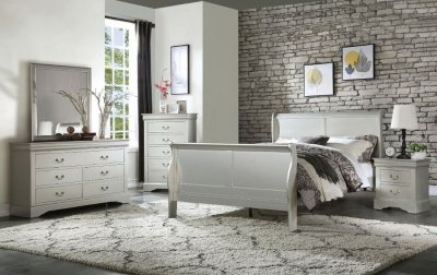 Louis Philippe III Bedroom Set 5Pc 26700 in Platinum by Acme