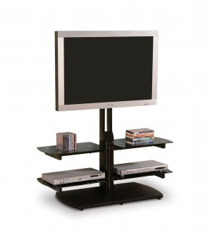 Modern Tv Stand With Tinted Glass Shelves