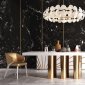 Oro Dining Table in White High Gloss by ESF w/Options