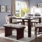 Keelin 71040 5Pc Counter Ht Dining Set in Espresso by Acme