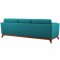 Chance Sofa in Teal Fabric by Modway w/Options