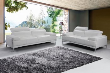 Nicolo Sofa in White by J&M w/ Options [JMS-Nicolo White]