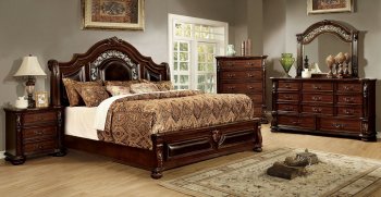 Flandreau CM7588 Bedroom Set in Brown Cherry [FABS-CM7588-Flandreau]