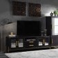 Keegan TV Stand 91550 in Antique Ebony Leather by Acme w/Options