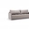 Crescent D.E. Sofa Bed in Grey by Innovation w/Chromed Legs