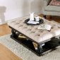 Keira Coffee Table CM4455F in Weathered Walnut & Beige w/Options