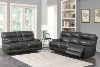 Stanford Power Motion Sofa 650221PP in Charcoal by Coaster [CRS-650221PP-Stanford]