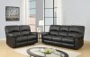 U99270-BL Motion Sofa in Black PU by Global w/Options