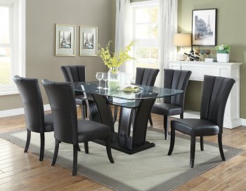 F2153 Dining Set 5Pc in Black by Boss w/F1591 Chairs [PXDS-F2153-F1591]