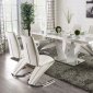 Zain Dining Table FOA3742T in High Gloss White w/Options