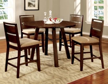 Dwayne II CM3915RPT 5Pc Counter Height Round Table Set w/Options [FADS-CM3915RPT-Dwayne II]