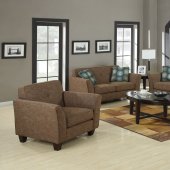 504151 Lilian Sofa & Loveseat in Brown Fabric by Coaster