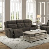 Aragon Motion Sofa & Loveseat 9519CH - Chocolate - Homelegance