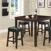 Black & Cappuccino Two-Tone Modern 5Pc Counter Height Dining Set