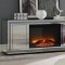 Hollywood Glam-F1012 TV Stand Fireplace in Silver by Global