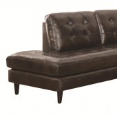 501225 Haskin Sectional Sofa Chocolate Leather Match by Coaster