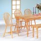 Natural Finish Modern 6Pc Dining Set w/Table, Bench & Chairs